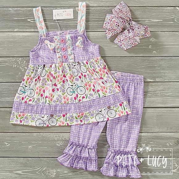 Pete & Lucy Delightful Daisy Capri/Pant Set main image 1